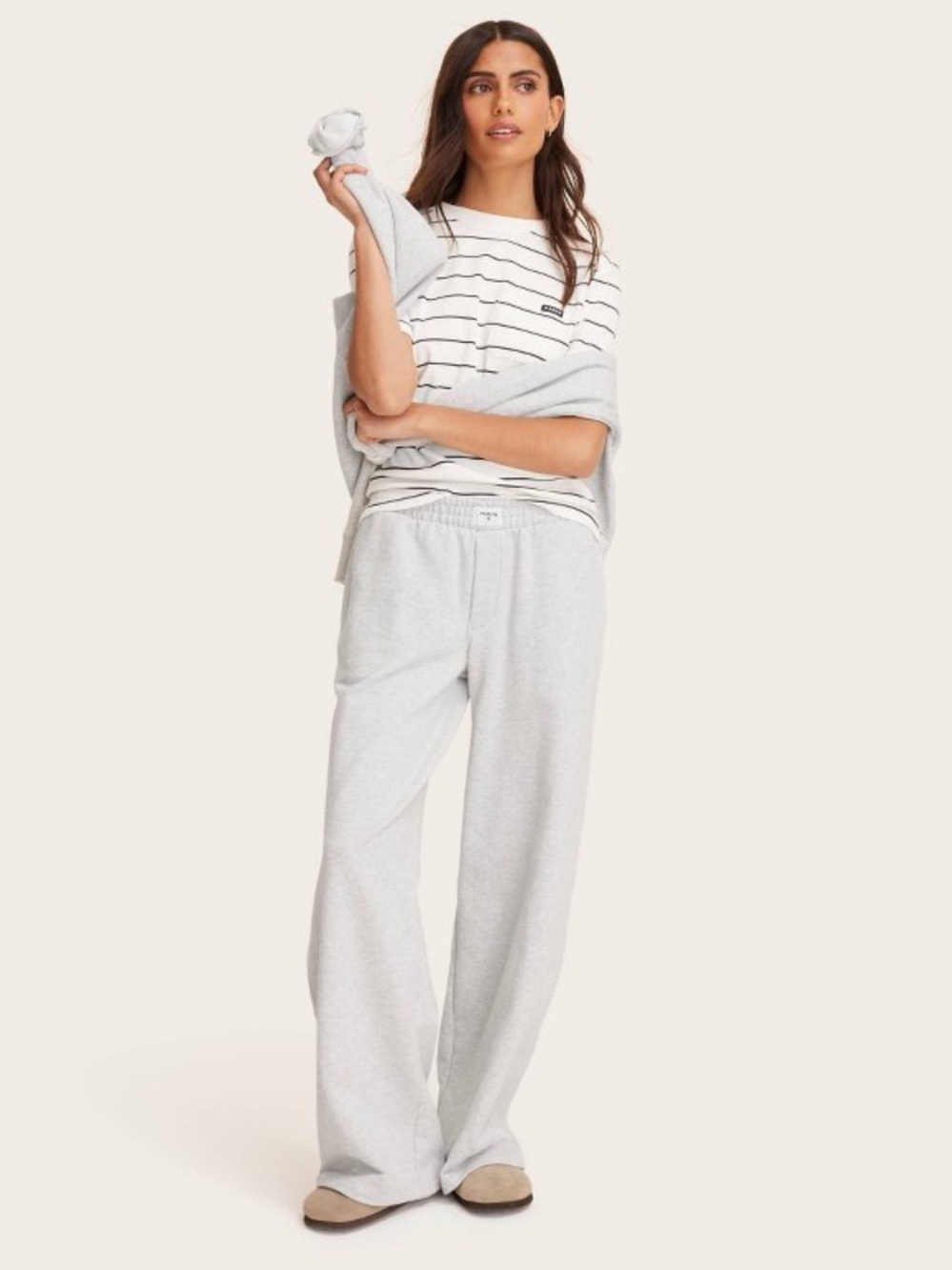 High-Rise Boxer Sweatpants - Parke x Target Heather Gray NEW